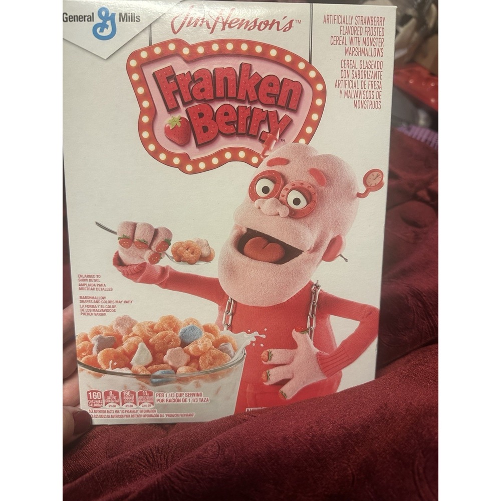 New Limited Halloween General Mills‎ Jim Henson's FRANKEN BERRY Cereal 9.6oz
